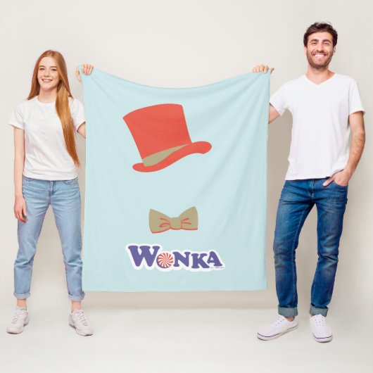 Couverture Polaire Cravate Wonka Top Hat & Bow (En situation)
