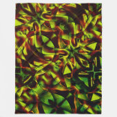 Couverture Polaire Cravates déformés de rubans verts brûlés (Devant)