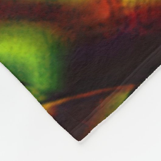 Couverture Polaire Cravates déformés de rubans verts brûlés (Coin)