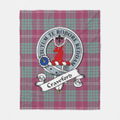 Couverture Polaire Crawford Ancien Clan Badge Tartan Plaid (Devant)