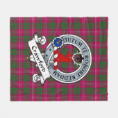 Couverture Polaire Crawford Clan Badge Tartan Plaid (Devant (Horizontal))
