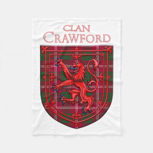 Couverture Polaire Crawford Tartan Scottish Plaid Lion Rampant (Devant)
