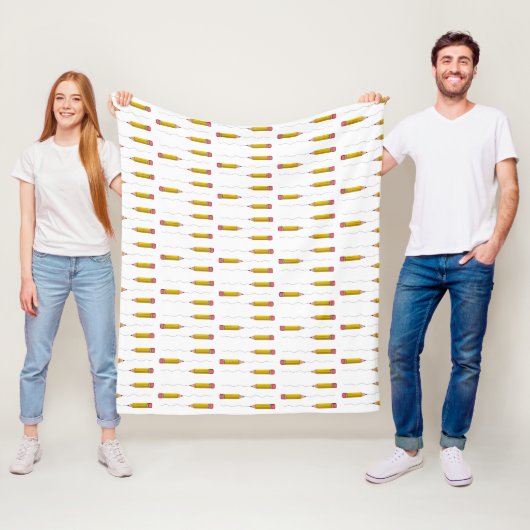 Couverture Polaire Crayon blanc (En situation)