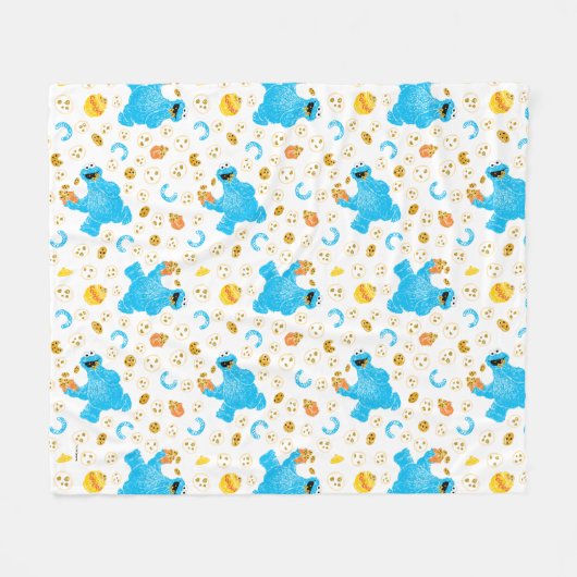 Couverture Polaire Crayon Cookie Monster Cookie Motif (Devant (Horizontal))