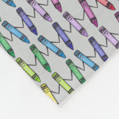 Couverture Polaire Crayon Pals Motif Fleece Blanche (Coin)