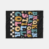 Couverture Polaire Crayons cassés Couleur encore Sensibilisation à la (Devant (Horizontal))