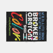 Couverture Polaire Crayons cassés Couleur encore Sensibilisation à la (Devant (Horizontal))