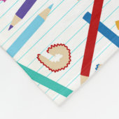 Couverture Polaire Crayons de couleur motif (Coin)
