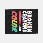 Couverture Polaire Crayons Toujours Couleur Sensibilisation À La Sant (Devant (Horizontal))