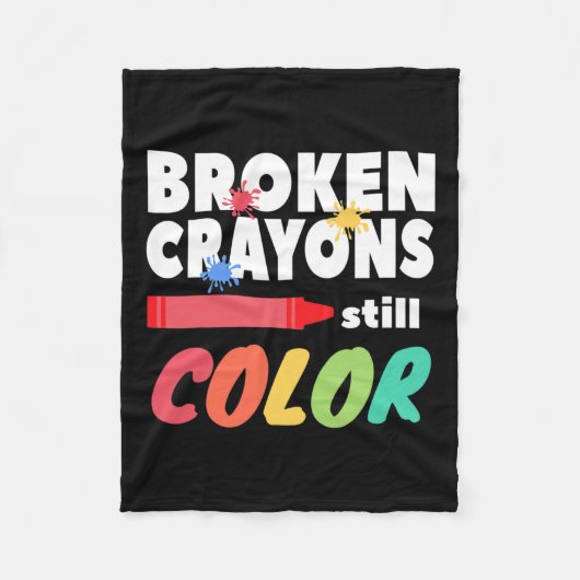 Couverture Polaire Crayons Toujours Couleur Sensibilisation À La Sant (Devant)