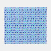Couverture Polaire Crazy Blue Paws Blanche polaire (Devant (Horizontal))