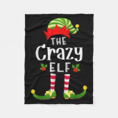 Couverture Polaire Crazy Christmas Elf Matching Pajama X-mas Party  (Devant)