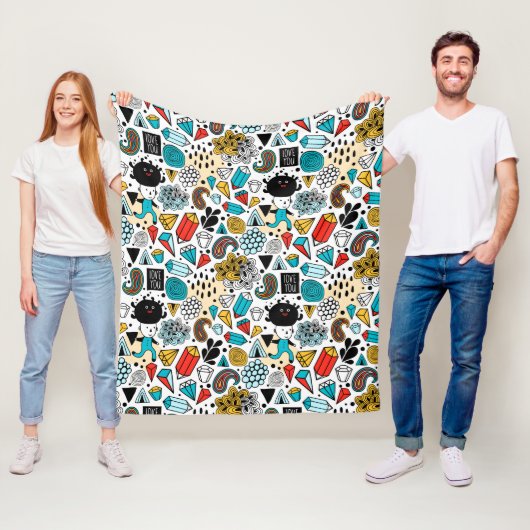 Couverture Polaire Crazy head (En situation)