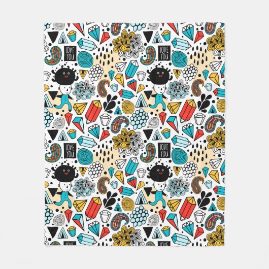 Couverture Polaire Crazy head (Devant)