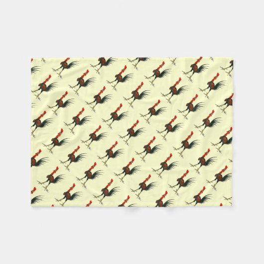 Couverture Polaire Crazy rooster (Devant (Horizontal))