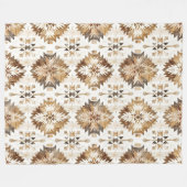 Couverture Polaire Cream Brown Native Tribal (Devant (Horizontal))
