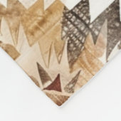 Couverture Polaire Cream Brown Native Tribal (Coin)