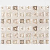 Couverture Polaire Cream Coffee Heart Cups (Devant (Horizontal))