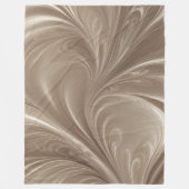 Couverture Polaire Cream Swirl - Design Abstrait Beige doux (Devant)