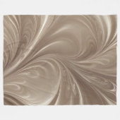 Couverture Polaire Cream Swirl - Design Abstrait Beige doux (Devant (Horizontal))