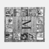 Couverture Polaire Create Your Custom Photo Collage Rustic Farmhouse (Devant (Horizontal))