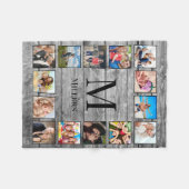 Couverture Polaire Create Your Custom Photo Collage Rustic Farmhouse (Devant (Horizontal))