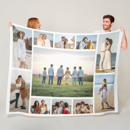 Couverture Polaire Create Your Own 11 Photo Collage (En situation)