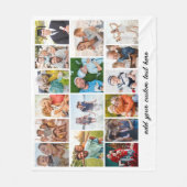 Couverture Polaire Create Your Own 16 Photo Collage White (Devant)