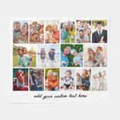 Couverture Polaire Create Your Own 16 Photo Collage White (Devant (Horizontal))