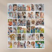 Couverture Polaire Create Your Own 36 Photo Collage White