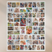 Couverture Polaire Create Your Own 68 Photo Collage White