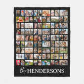 Couverture Polaire Create Your Own 81 Photo Collage Black (Devant)