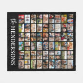 Couverture Polaire Create Your Own 81 Photo Collage Black (Devant (Horizontal))