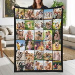 Couverture Polaire Create Your Own Custom 30 Photo Collage<br><div class="desc">make your own custom photo blanket for any occasion. Features 30 of your favorite picture memories in a simple grid style design.</div>