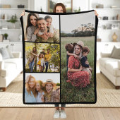 Couverture Polaire Create Your Own Custom 4 Photo Collage