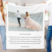Couverture Polaire Create Your Own Custom Photo With Poem