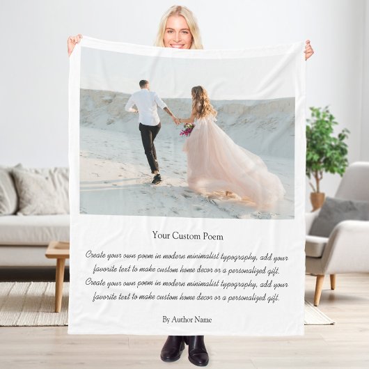 Couverture Polaire Create Your Own Custom Photo With Poem
