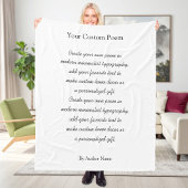 Couverture Polaire Create Your Own Custom Poem