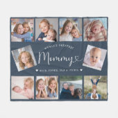 Couverture Polaire Create Your Own Mommy Photo Collage Modern (Devant (Horizontal))
