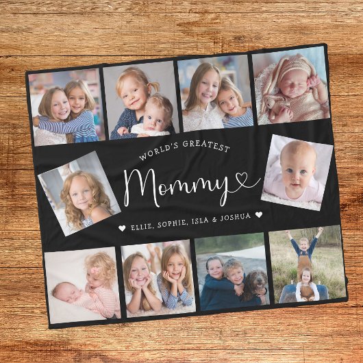 Couverture Polaire Create Your Own Mommy Photo Collage Modern