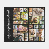 Couverture Polaire Create Your Own Personalized 28 Photo Collage (Devant (Horizontal))