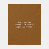 Couverture Polaire Create Your Own Warm Chocolate (Devant)