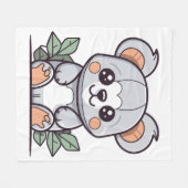 Couverture Polaire Création de Koala Vector Magique Kawaii (Devant (Horizontal))