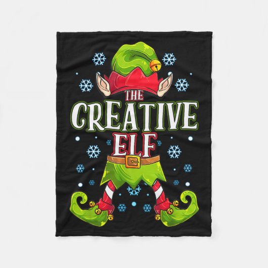 Couverture Polaire Creative Elf Matching Family Group Christmas Party (Devant)