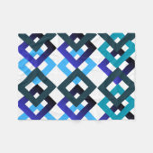 Couverture Polaire Creative geometry blue tones (Devant (Horizontal))
