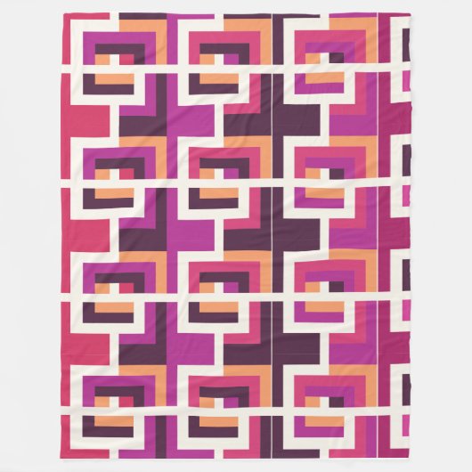 Couverture Polaire Creative geometry fuchsia and pink tones (Devant)