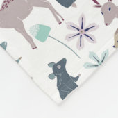 Couverture Polaire Créatures d'animal de région boisée de bébé (Coin)