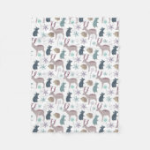 Couverture Polaire Créatures d'animal de région boisée de bébé (Devant)