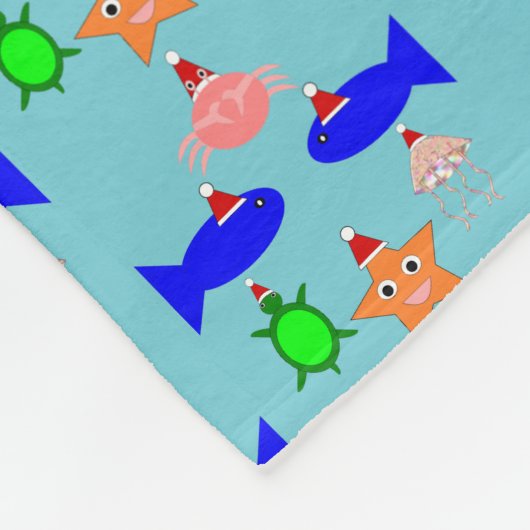 Couverture Polaire Créatures de la mer de Noël (Coin)