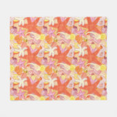 Couverture Polaire Créatures marines de Pastel (Devant (Horizontal))